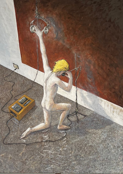 FRANZ MÖLK - «Le geste muet» | Bildrechte: Fanz Mölk, O.T., 1983, Mischtechnik auf Leinwand, 125 x 90 cm
