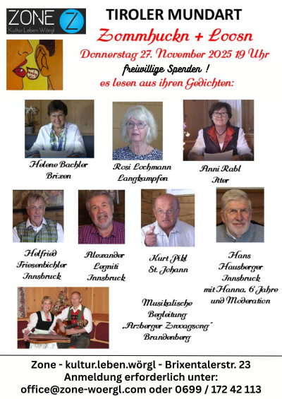 Tiroler Mundart - Zommhuckn und Loosn